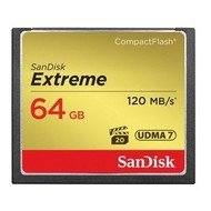 SanDisk Extreme CF 64 GB 120 MB/s zápis 85 MB/s UDMA7