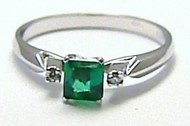 Diamantový mohutný zásnubní prsten se smaragdem 585/2,03g vel. 56 SKLADEM!! D005