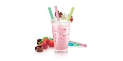 Slámky myDRINK, na jogurtové nápoje, 12 ks