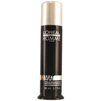 Loreal Professionnel Matující pasta na vlasy pro muže Homme Mat (Matte Sculpting Pomade) 80 ml