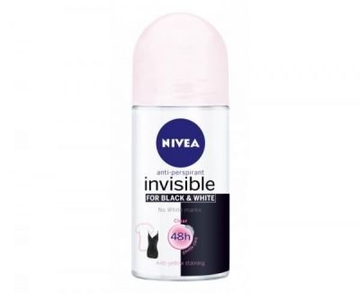 Nivea Kuličkový antiperspirant Invisible For Black & White Clear 50 ml