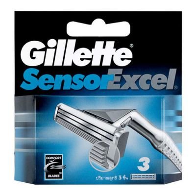 Gillette Sensor Excel Přípravek na holení   M 3 ks Náhradních hlavic