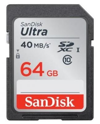 SanDisk Ultra SDXC Card 64 GB 40MB/s Class 10