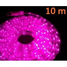 LED světelný kabel 10 m - růžová, 240 diod