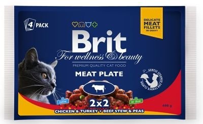 Brit Premium Cat Meat Plate 4x100g