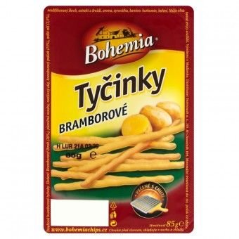 Tyčinky bramborové, Bohemia, 85g, vanička, Bohemia chips