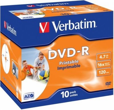 DVD medium Verbatim DVD-R 4,7GB 16x, 10-PACK, cake 43523