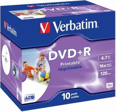DVD medium Verbatim DVD+R 4,7GB 16x, 10-PACK,cake 43498
