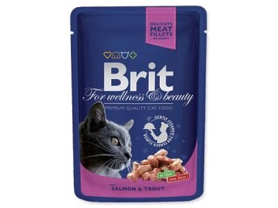 BRIT Premium Cat Salmon & Trout kapsička 100 g