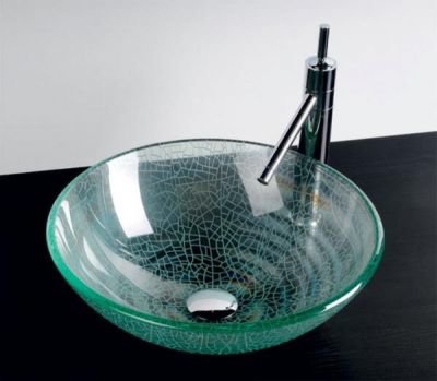 Sapho ICE skleněné umyvadlo průměr 42cm ( 2501-04 )