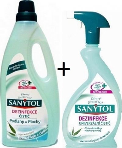 Sanytol univerzální čistič na podlahy dezinfekční 1 l + Sanytol dezinfekční univerzální čistící prostředek 500 ml