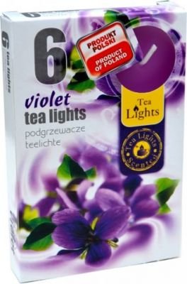 Tea Lights s vůní fialek čajové svíčky aromatické 6 kusů