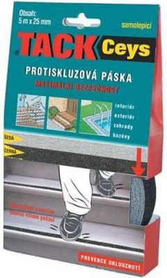 Tack Ceys protiskluzová páska černá 5 m x 25 mm