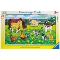 Ravensburger Deskové puzzle - Zvířata ze statku na louce 15d