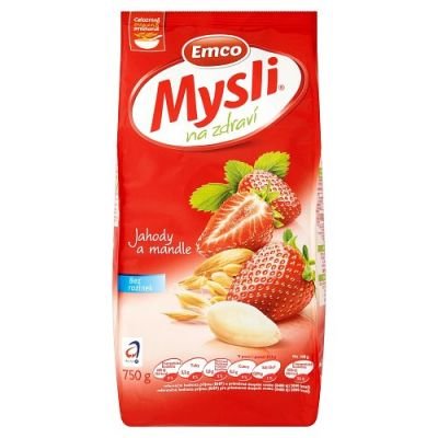 Emco Mysli na Zdraví Jahody a mandle křupavé mysli 0.75kg