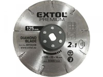 Kotouč řezný, diamantový, 125x20mm, pro 8893020, EXTOL PREMIUM