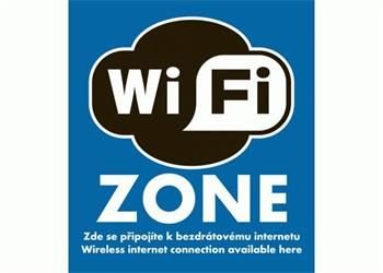SAMOLEPKA WI-FI ZONE K NALEPENÍ ZEVNITŘ