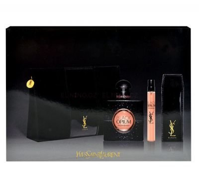 Yves Saint Laurent Black Opium EDP dárková sada W - Edp 50ml + 10ml Edp + kosmetická taška