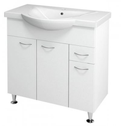 AQUALINE KERAMIA FRESH umyvadlová skříňka 74,5x74x34,7cm, bílá ( 50082 )