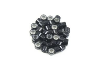 Kroužky micro ring se silikonem - černé Množství: 20 ks