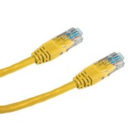Patch kabel UTP DATACOM cat.5e, 1m žlutý