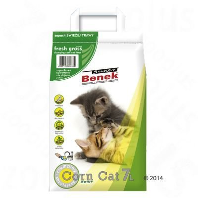 Benek Super Corn Cat čerstvá tráva - 7 l