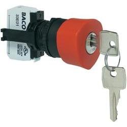 Nouzové tlačítko BACO L22GM01E (BAL22GM01E), 22,3 mm, šroubovací, červená