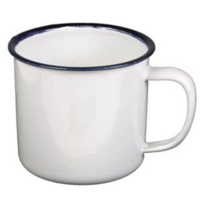 Hrnek 0,3L průměr 8 cm smalt BÍLÝ