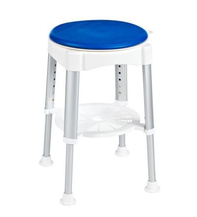 SAPHO Stolička otočná, nastavitelná výška, bílá/modrá   (A0050401)