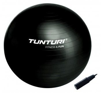 TUNTURI Gymnastický míč 65cm s pumpičkou černý