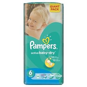 Pampers Active Baby-dry vel.6 Extra Large, 56ks