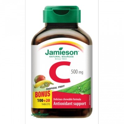 JAMIESON Vitamin C 500mg tr.ovoce tbl.na cuc.120ks