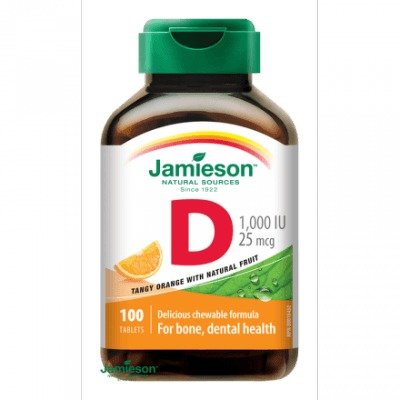 JAMIESON Vit.D3 1000IU cucací pomeranč tbl.100