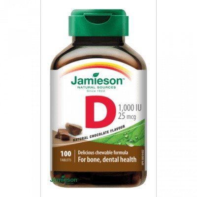 JAMIESON Vitamín D3 1000IU cucací Čokoláda tbl.100