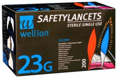 Wellion Safety Lancets jehly jednorázové 23G 200ks