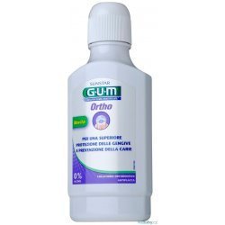 GUM Ortho ústní voda (výplach) pro zuby s rovnátky CPC 0,05 %, 300 ml