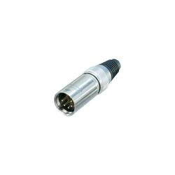 XLR kabelová zástrčka Neutrik X-HD-Serie, rovná, 5pól., 3,5 - 8 mm, IP65, stříbrná