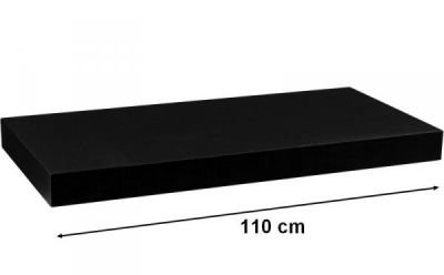 Nástěnná police STILISTA® VOLATO - černá 110 cm