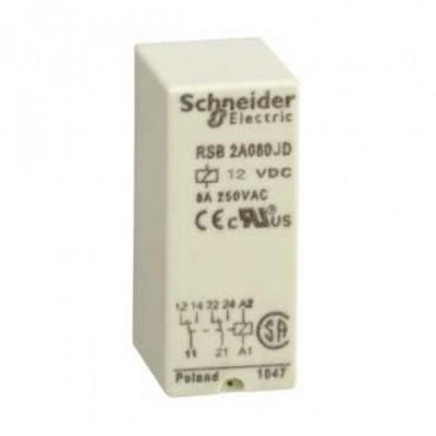 Schneider relé 2p  RSB2A080JD  8A 12V DC
