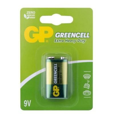Baterie zinkochloridová GP Greencell 9V 6F22, 1 ks