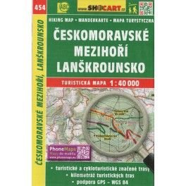 SHOCart 454 Českomoravské mezihoří, Lanškrounsko 1:40 000 turistická mapa