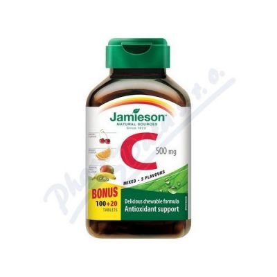 JAMIESON LABORATORIES JAMIESON Vitamín C 500mg 3 ovocné přích.tab.100+20