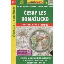 SHOCart 431 Český les, Domažlicko 1:40 000 turistická mapa