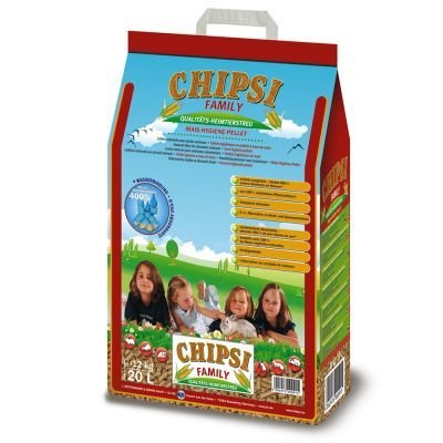 Chipsi Family hygienická podestýlka z kukuřičných pelet - Výhodné balení 2 x 20 litrů