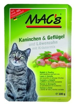 MACs Cat 100g králík, drůbež, pampeliška