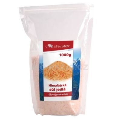 Zdravý den himalájská sůl jedlá růžová jemně mletá 1 kg