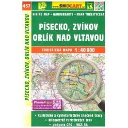 SHOCart 437 Písecko, Zvíkov, Orlík nad Vltavou  1:40 000 turistická mapa