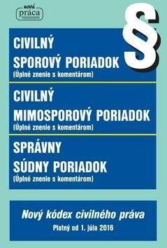 Civilný sporový poriadok Civilný mimosporový poriadok Správny súdny poriadok