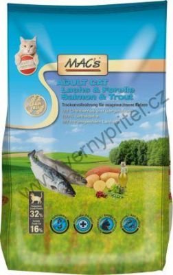 Dry MACs Cat DOSPĚLÁ KOČKA - LOSOS a PSTRUH 1,5 kg