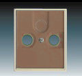 ABB 5011E-A00300 25 Element® Kryt zásuvky anténní s vylamovacím otvorem, kávová / ledová opálová